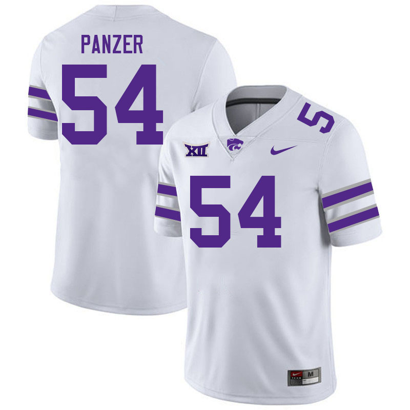 #54 Hadley Panzer Kansas State Wildcats Fotball Jerseys Stitched Sale-White